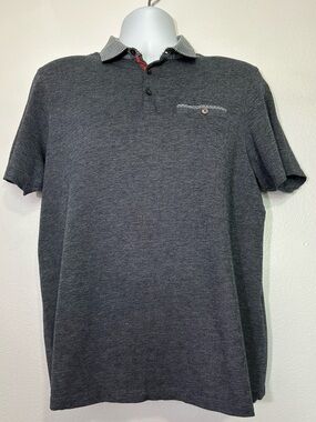 Ted Baker Size 5 Gray Polo Shirt